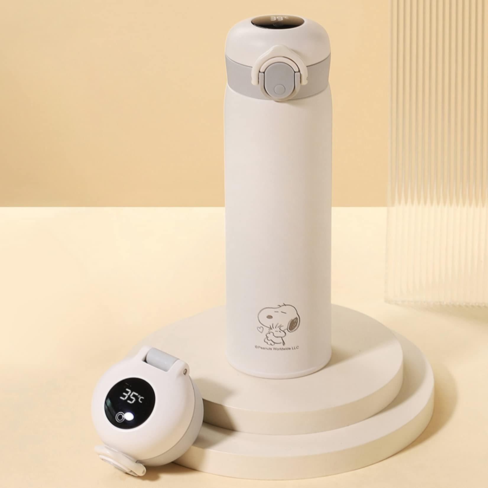 XKINO ディスプレイ水筒 Amazon | スヌーピー 水筒 スマートボトル 500ml 保温 保冷 温度表示